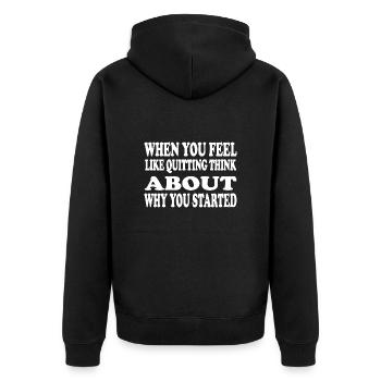 Quand vous avez envie d’arrêter de fumer, pensez à - Veste à capuche bio Premium Unisexe - noir - Dos - Nico (187cm)