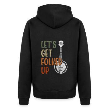 Musik Party Schlagermusik - Unisex Premium Bio Zip Hoodie - Schwarz - Hinten - Nico (187cm)
