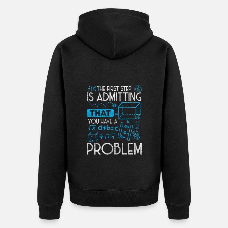 Probleme Sprüche Sarkasmus - Unisex Premium Bio Zip Hoodie - Schwarz