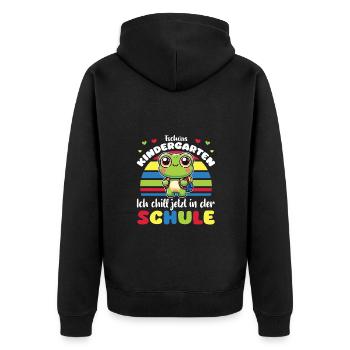 Enfin écolier 2025 douce licorne à la - Veste à capuche bio Premium Unisexe - noir - Dos - Nico (187cm)