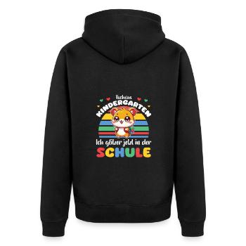Enfin écolier 2025 douce licorne à la - Veste à capuche bio Premium Unisexe - noir - Dos - Nico (187cm)
