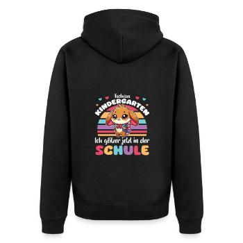 Enfin écolier 2025 douce licorne à la - Veste à capuche bio Premium Unisexe - noir - Dos - Nico (187cm)