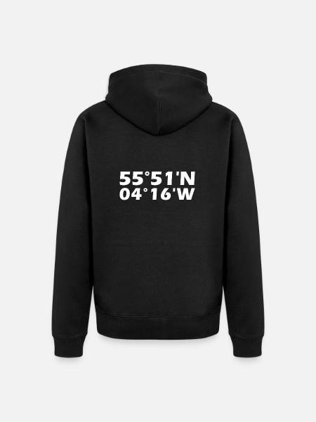 Glasgow Coordinates - Unisex Premium Organic Zip Hoodie - black