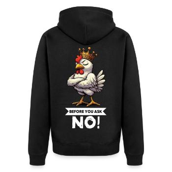 Avant de demander aux poulets Poulet Amateur de poulet - Veste à capuche bio Premium Unisexe - noir - Dos - Nico (187cm)