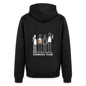 Équipe de beuverie Boire Ivre Équipage de beuverie Journée des hommes - Veste à capuche bio Premium Unisexe - noir - Dos - Nico (187cm)