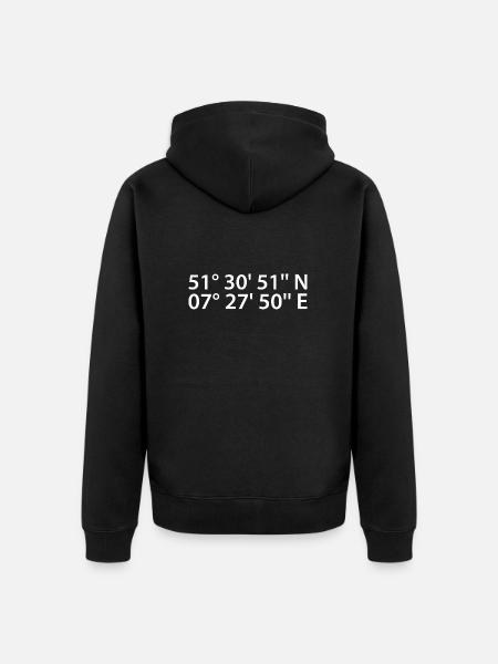 Coordonnées de Dortmund - Veste à capuche bio Premium Unisexe - noir