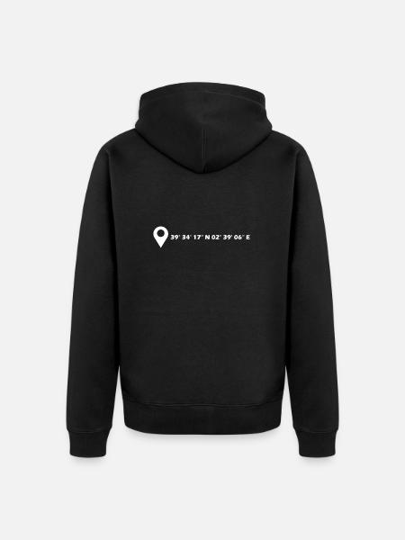 Palma coordinates - Unisex Premium Organic Zip Hoodie - black