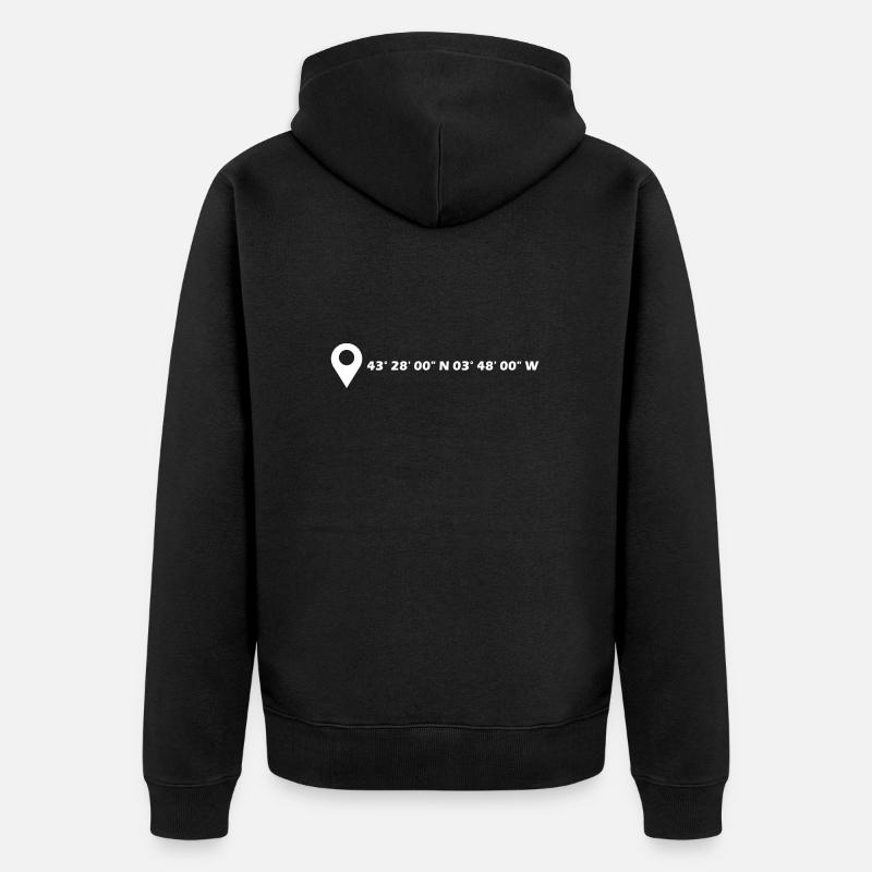 Coordonnées de Santander - Veste à capuche bio Premium Unisexe - noir