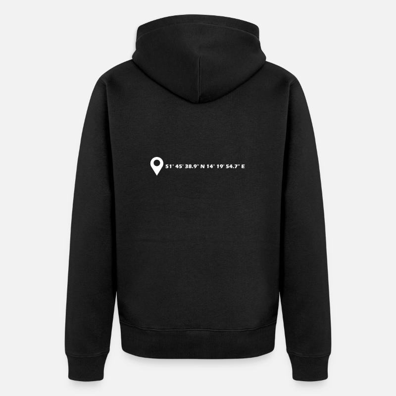 Coordonnées de Cottbus - Veste à capuche bio Premium Unisexe - noir