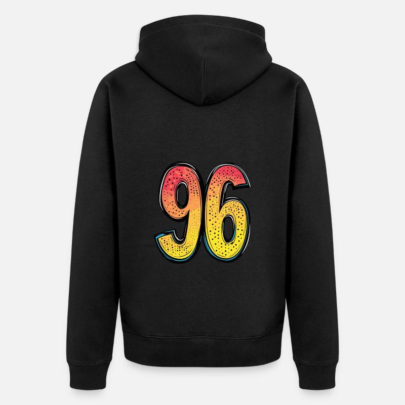 Bande dessinée à 96 numéros - Veste à capuche bio Premium Unisexe - noir