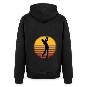 Golfeur - Veste à capuche bio Premium Unisexe - noir - Dos - Nico (187cm)