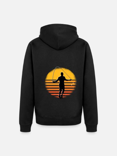 Rope jumper - Unisex Premium Organic Zip Hoodie - black