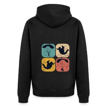 Parapente - Veste à capuche bio Premium Unisexe - noir - Dos - Nico (187cm)