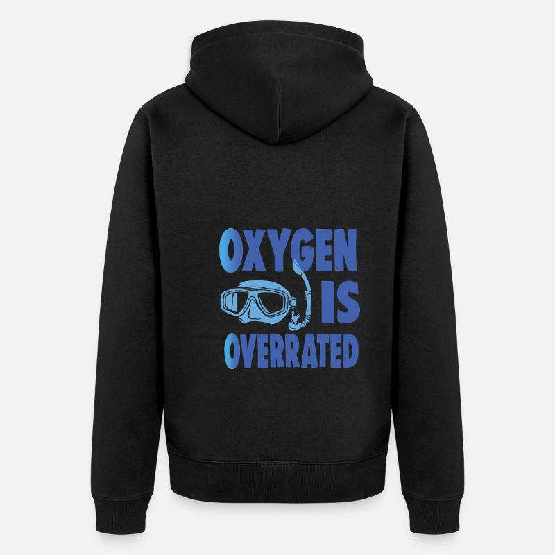 L’OXYGÈNE EST SURESTIMÉ - Veste à capuche bio Premium Unisexe - noir