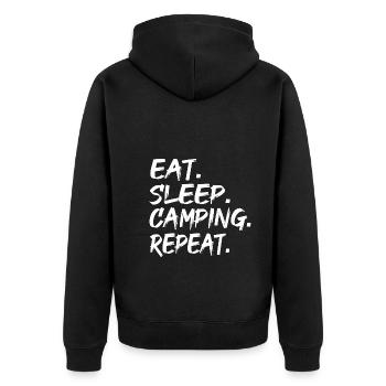 MANGER DORMIR CAMPING RÉPÉTER - Veste à capuche bio Premium Unisexe - noir - Dos - Nico (187cm)