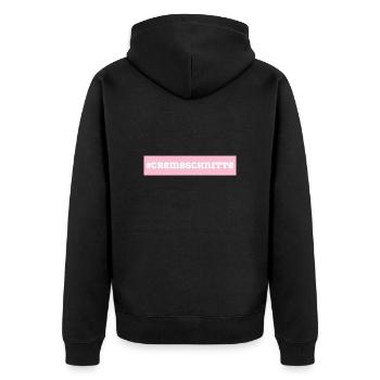 Cremeschnitte - Unisex Premium Bio Zip Hoodie - Schwarz - Hinten - Nico (187cm)