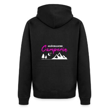 Happy Camper Camping Camping Camper - Veste à capuche bio Premium Unisexe - noir - Dos - Nico (187cm)