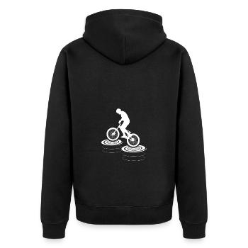 Le BMX - Veste à capuche bio Premium Unisexe - noir - Dos - Nico (187cm)