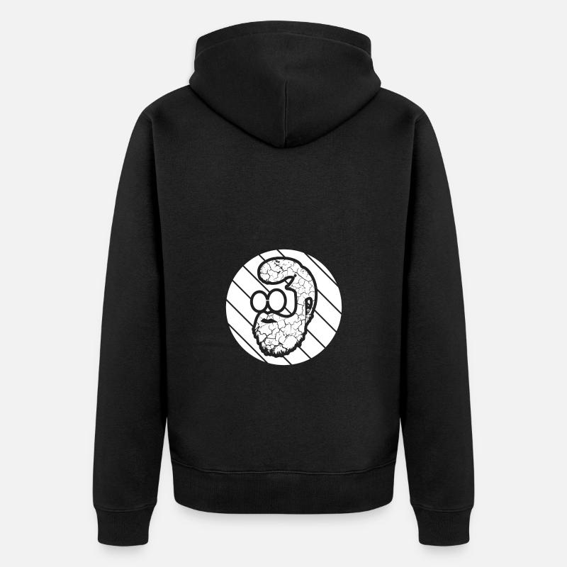 Bart - Unisex Premium Bio Zip Hoodie - Schwarz
