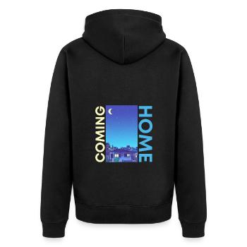 Coming Home two-tone - Unisex Premium Organic Zip Hoodie - black - Back - Nico (187cm)