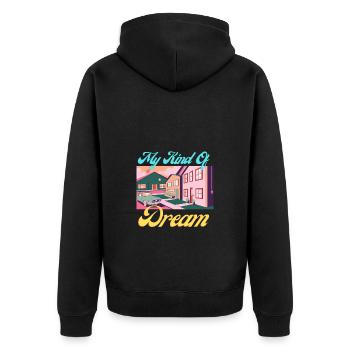 Mon genre de rêve - Veste à capuche bio Premium Unisexe - noir - Dos - Nico (187cm)
