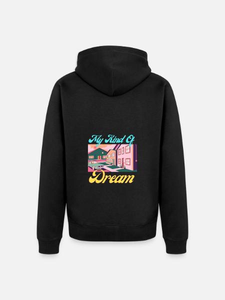 My Kind of Dream - Unisex Premium Organic Zip Hoodie - black