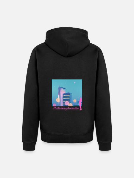Prefabricated Building Princess - Unisex Premium Organic Zip Hoodie - black