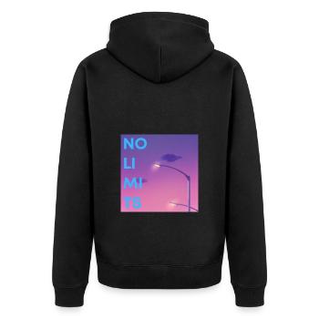 Aucune limite - Veste à capuche bio Premium Unisexe - noir - Dos - Nico (187cm)