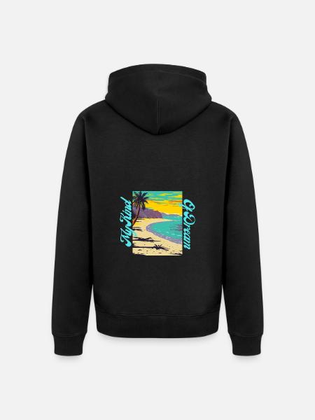 My Kind of Dream - Beach - Unisex Premium Organic Zip Hoodie - black