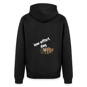 journée de faible effort - Veste à capuche bio Premium Unisexe - noir - Dos - Nico (187cm)