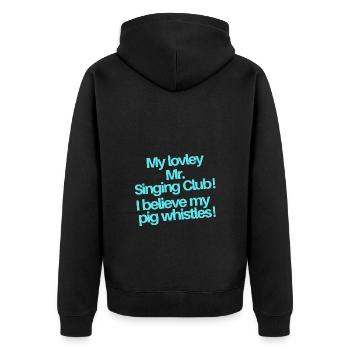Mr Singing Club - Unisex Premium Bio Zip Hoodie - Schwarz - Hinten - Nico (187cm)