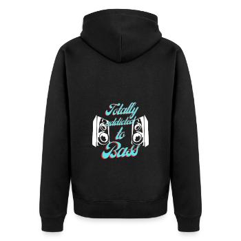 Accro à la basse - Veste à capuche bio Premium Unisexe - noir - Dos - Nico (187cm)