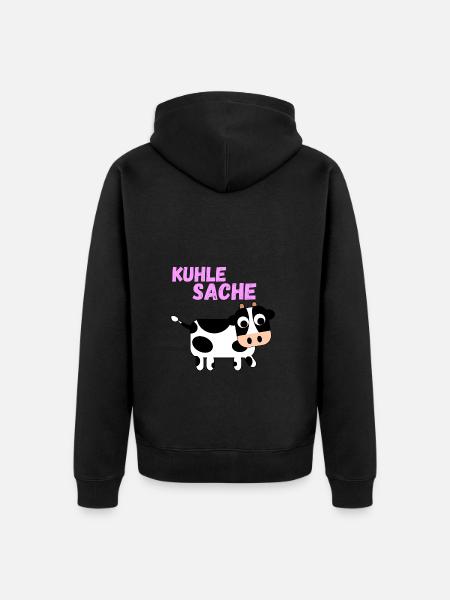 Kuhle Sache - Unisex Premium Bio Zip Hoodie - Schwarz