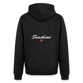 Sunshine Sunshine Valentine's Day Favorite Person - Unisex Premium Organic Zip Hoodie - black - Back - Nico (187cm)