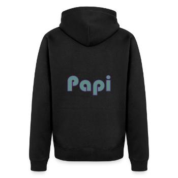 RETRAITE. RETRAITE. RETRAITEE. RETRAITE - Veste à capuche bio Premium Unisexe - noir - Dos - Nico (187cm)