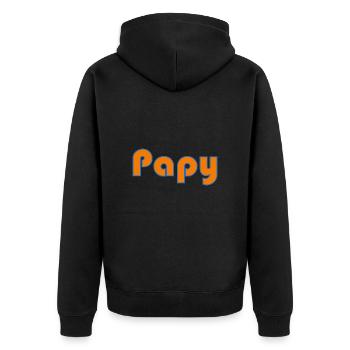 BONNE FÊTE PAPA. PAPA. FÊTE DES PÈRES. PÈRE - Veste à capuche bio Premium Unisexe - noir - Dos - Nico (187cm)