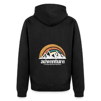 Aventure - Veste à capuche bio Premium Unisexe - noir - Dos - Nico (187cm)