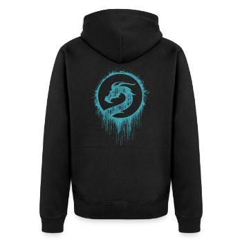 Tatoué Dragon Viking - Veste à capuche bio Premium Unisexe - noir - Dos - Nico (187cm)