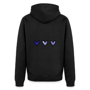 HEILIGER VALENTINSTAG. Junggesellinnenabschied. ICH LIEBE DICH. ICH LIEBE DICH. LIEBE - Unisex Premium Bio Zip Hoodie - Schwarz - Hinten - Nico (187cm)