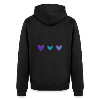 CHRISTMAS. MERRY CHRISTMAS. MERRY CHRISTMAS. NEW YEAR’S DAY - Unisex Premium Organic Zip Hoodie - black - Back - Nico (187cm)