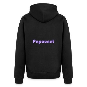 BONNE FÊTE PAPA. PAPA. FÊTE DES PÈRES. PÈRE - Veste à capuche bio Premium Unisexe - noir - Dos - Nico (187cm)