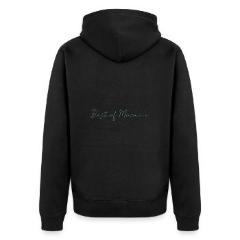 MAMA. MUTTERTAG. ALLES GUTE ZUM GEBURTSTAG MAMA - Unisex Premium Bio Zip Hoodie - Schwarz - Hinten - Nico (187cm)