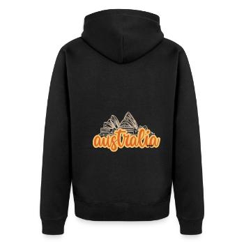 Sydney Australie - Veste à capuche bio Premium Unisexe - noir - Dos - Nico (187cm)
