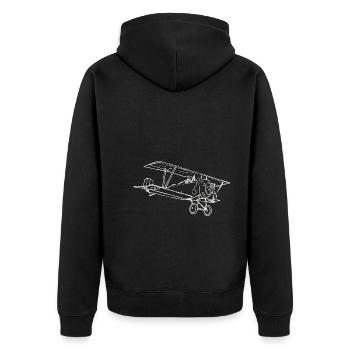 Avion - Veste à capuche bio Premium Unisexe - noir - Dos - Nico (187cm)