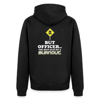 Sarkastische Geschenkidee des Burnout-lustigen Sarkasmus - Unisex Premium Bio Zip Hoodie - Schwarz - Hinten - Nico (187cm)