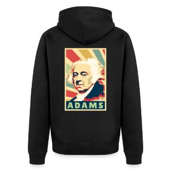 John Adams Colores vintage - Veste à capuche bio Premium Unisexe - noir - Dos - Nico (187cm)
