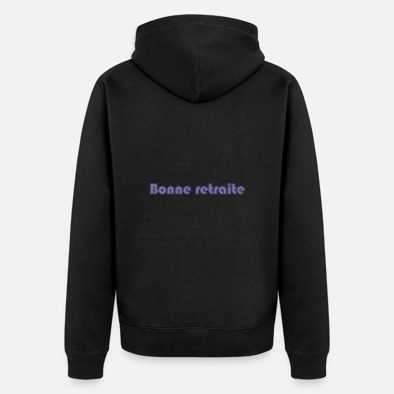 RETRAITE. RETRAITE. RETRAITEE. RETRAITE - Veste à capuche bio Premium Unisexe - noir