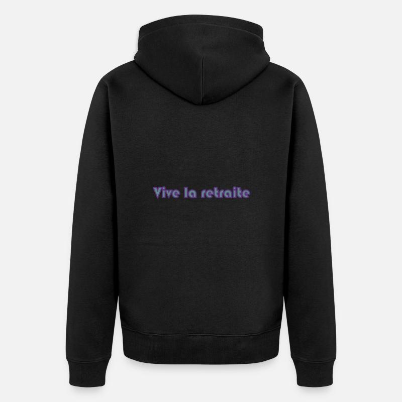 RETRAITE. RETRAITE. RETRAITEE. RETRAITE - Veste à capuche bio Premium Unisexe - noir