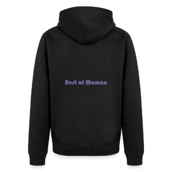HAPPY MOTHER'S DAY. MOM. MOTHER's DAY - Unisex Premium Organic Zip Hoodie - black - Back - Nico (187cm)