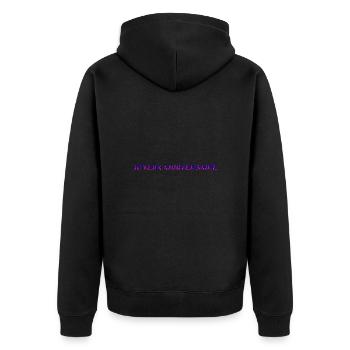BIRTHDAY. HAPPY BIRTHDAY. HAPPY BIRTHDAY. - Unisex Premium Organic Zip Hoodie - black - Back - Nico (187cm)